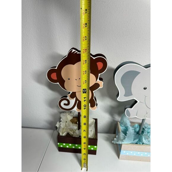 Lot of 3 Jungle Baby Shower Safari Theme Centerpiece Room Decoration - Picture 7 of 12